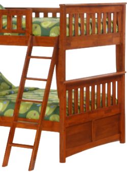 Night & Day Furniture™ Spices Bedroom Cherry Ginger Full over Full Bunk Bed-1