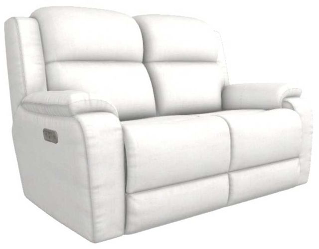 La-Z-Boy® Dorian Cream Power Reclining Loveseat with Headrest-0