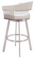  Zuo® Modern Bantry White Swivel Barstool-3