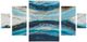 Olliix by Madison Park Blue Set of 5 Midnight Tide Blue Gel Coat Canvas-0