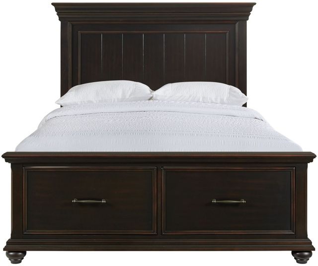 Elements International Slater Black Queen Platform Storage Bed-1