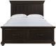 Elements International Slater Black Queen Platform Storage Bed-1