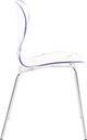 Meridian Furniture Clarion Clear/Chrome Dining Chair-2