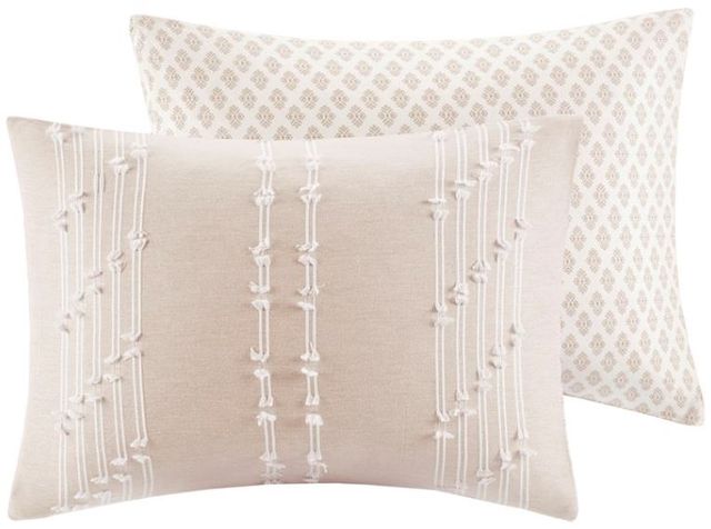 Olliix by INK+IVY Kara Blush Full/Queen Cotton Jacquard Comforter Set-1