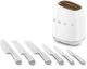 Smeg 50's Style White Knife Black Set-4