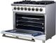 FORNO® Massimo Series Alta Qualita 36" White Pro Style Dual Fuel Range-5