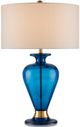 Currey & Company Aladdin Clear Blue/Off-White Table Lamp-0