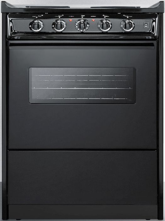 Summit® 24" Black Slide In Electric Range-0