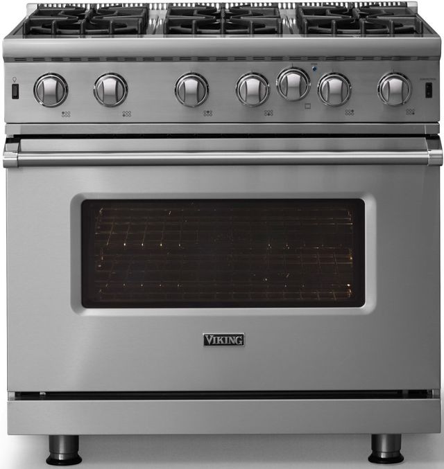 Viking® 5 Series 36" Stainless Steel Pro Style Natural Gas Range-3