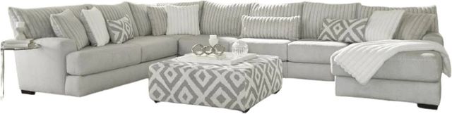 American Wholesale Furniture Cloud Heights 4-Piece Silver U-Shape Sectional and Chaise-0