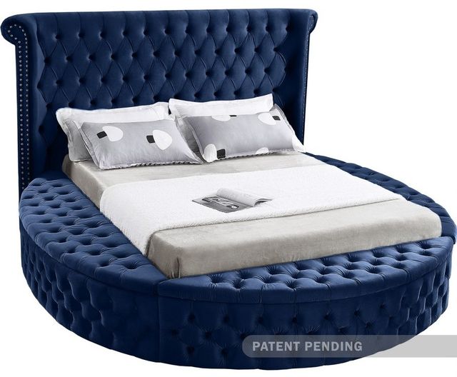 Meridian Furniture Luxus Navy Full Bed-0