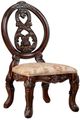 Furniture of America® Normandy 2-Piece Brown Cherry/Tan Side Chair Set-0