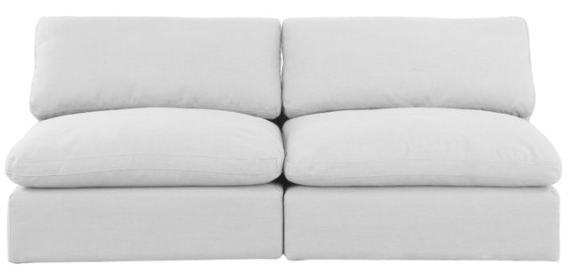 Meridian Furniture Comfy 2-Piece White Armless Modular Sofa-1