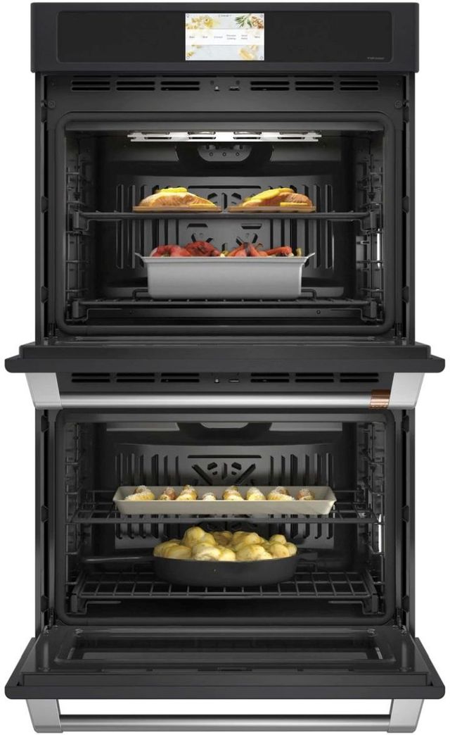 Café™ Professional Series 30" Matte Black Double Electric Wall Oven-2