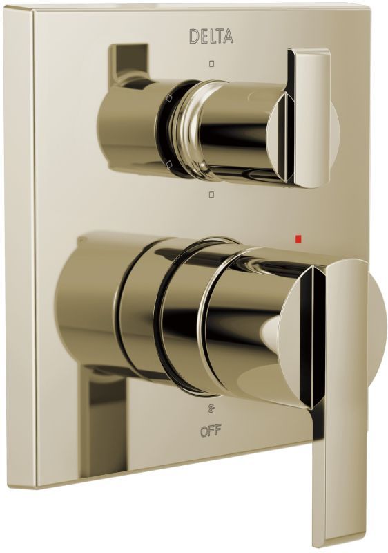 Delta Ara® Angular Modern Monitor® 14 Series Polished Nickel Valve Trim with 6-Setting Integrated Diverter-0