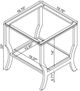 Coaster® Saide 3-Piece Tempered Glass Top Occasional Table with Chrome Base Set-5