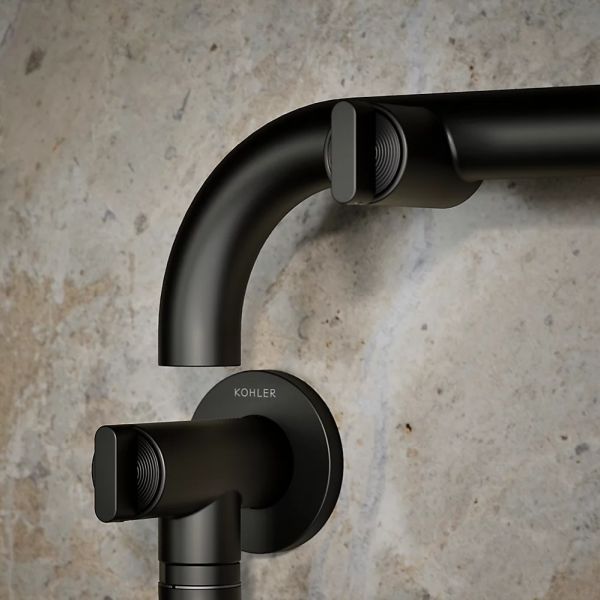 KOHLER® Components® Matte Black Wall-Mount Pot Filler-2