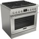 Fulgor Milano® Evoque 400 Series 36” Custom Pro Style Dual Fuel Range with Chrome Trim-0