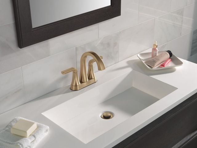 Delta Lineax™ Champagne Bronze 2-Handle Centerset Bathroom Faucet-2