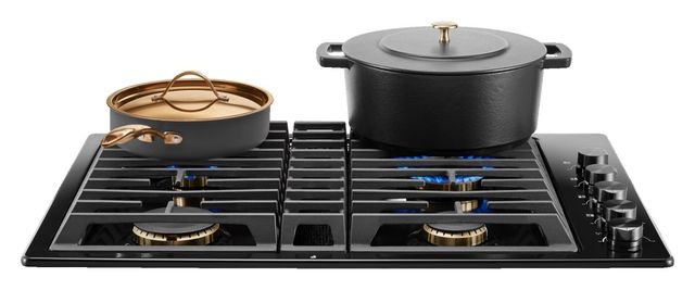JennAir® 30” Black Natural Gas Downdraft Cooktop-1
