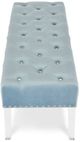New Classic® Home Furnishings Vivian Light Blue Velvet Bench-2