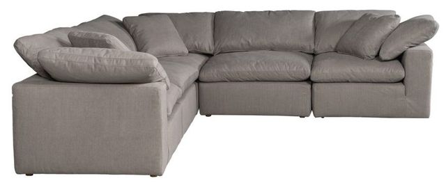 Moe’s Home Collection Clay Classic 5-Piece Light Grey L-Shaped Modular Sectional-1
