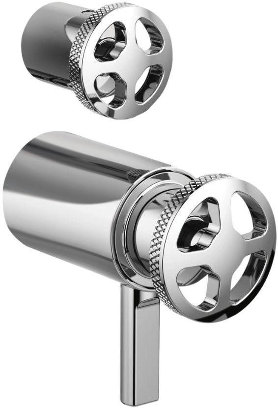 Brizo Litze® Polished Chrome TempAssure® Thermostatic Valve With Diverter Trim Handle Kit - Wheel-0