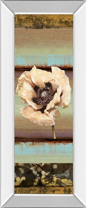 Classy Art Elemental Poppy l by Selina Werbelow Mirror Framed Wall Art-0