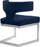 Meridian Furniture Alexandra Navy/Chrome Velvet Dining Chair-4
