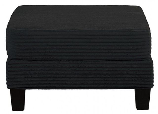 Furniture of America® Moretaine Black Storage Ottoman-1