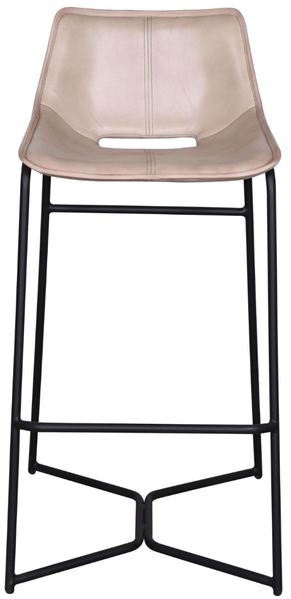 Home Trends & Design Essex Stanley Antique Ivory/Black Bar Stool-1
