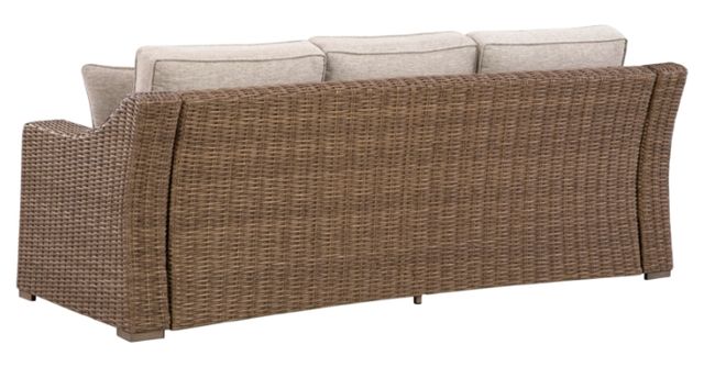 Signature Design by Ashley® Revare Beach Beige Fabric/Resin Wicker Outdoor Sofa-3