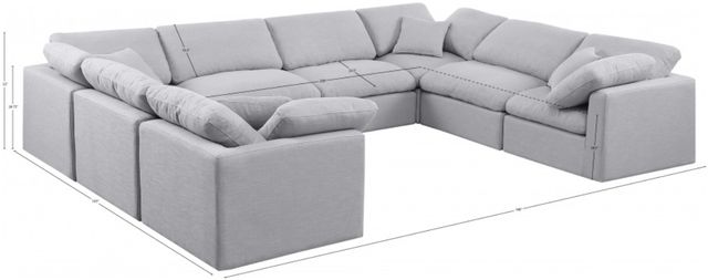 Meridian Furniture Indulge 8-Piece Gray Modular Sectional-3