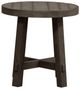 Liberty Furniture Modern Farmhouse Dusty Charcoal Splay Round End Table-2