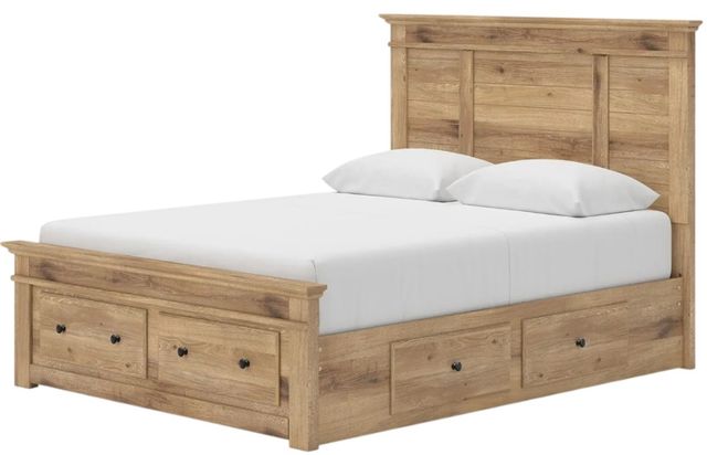 Signature Design by Ashley® Fenderport Tan Queen Storage Panel Bed-3