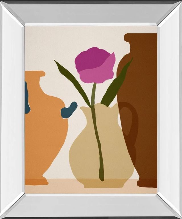 Classy Art Flower Dance III by Melissa Wang Mirror Framed Wall Art-0