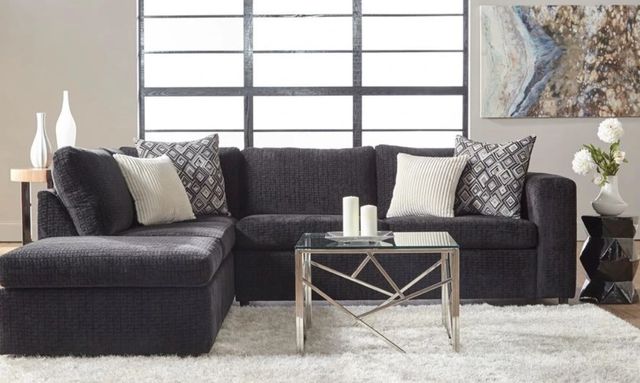 Hughes Furniture® 1100 2-Piece Ultimate Ebony Left-Arm Facing Sectional and Chaise-1