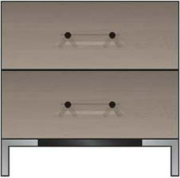 Country View Woodworking Customizable American Modern 24" Metal Legs Nightstand-0
