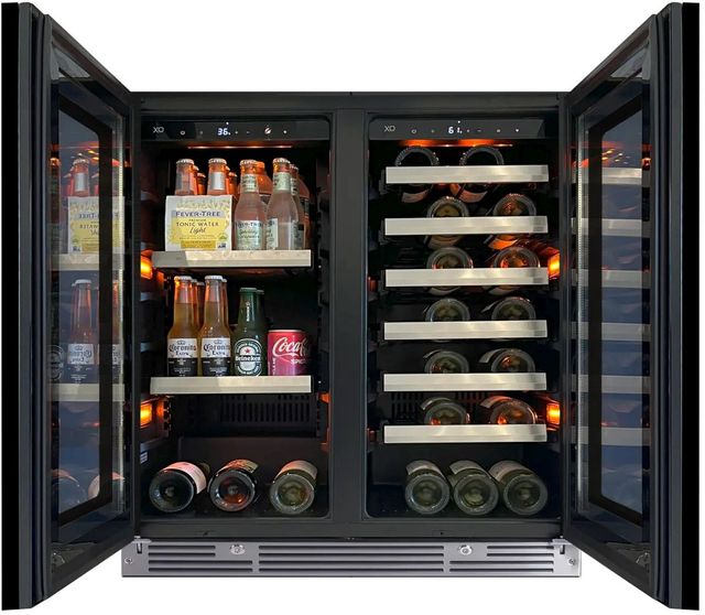 XO 30" Black Glass Built-In Beverage Center and Wine Cooler-1