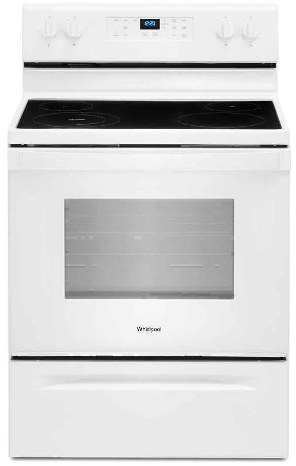 Whirlpool® 30" White Free Standing Electric Range-0