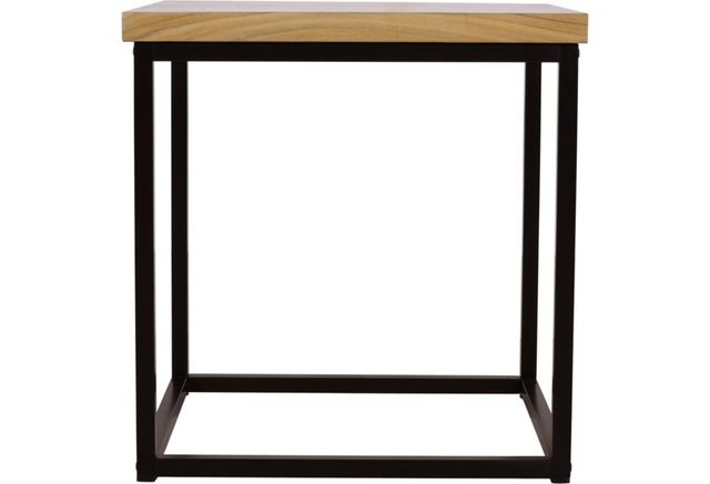 Jofran Inc. Ames Natural End Table with Black Base-1