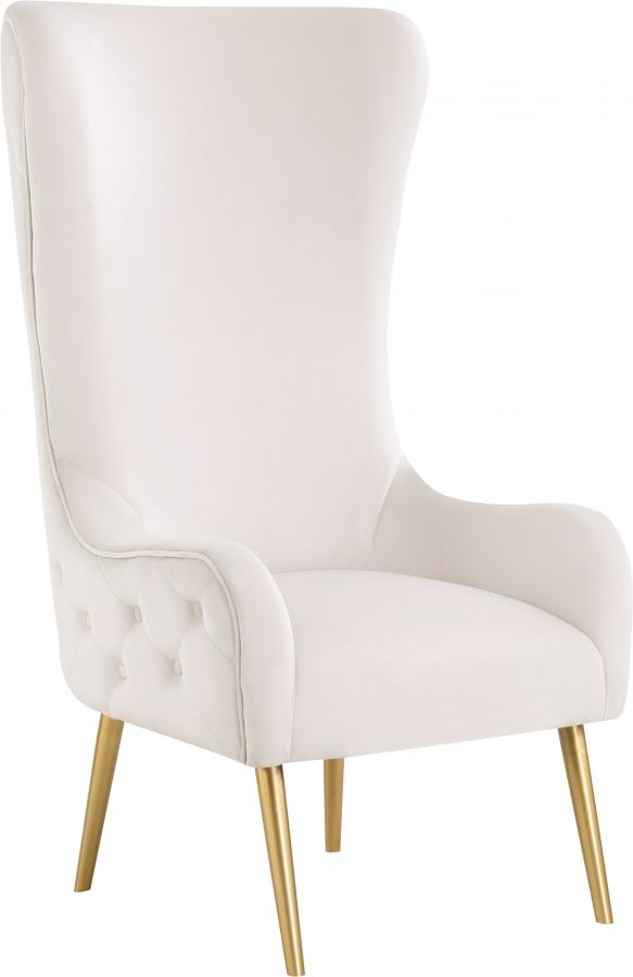 Meridian Furniture Alexander Cream Velvet Accent Chair-0