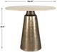 Uttermost® Midsummer Beige Aluminum/Stone Indoor-Outdoor Bistro Table with Antique Brass Base-1