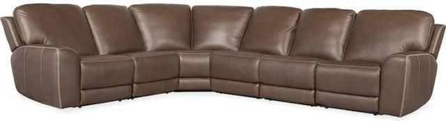 Hooker® Furniture SS Torres 6-Piece Sorrento Mocha L-Shape Power Reclining Sectional Sofa-0
