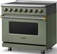 Viking® 5 Series 36" Eucalyptus Pro Style Induction Range with Brushed Brass Trim-2