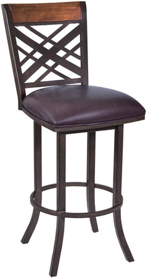 Armen Living Tahiti Auburn Bay/Brown Bar Stool-0