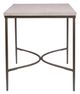 Horizon Home® Zambezi White Top End Table with Metal Base-0