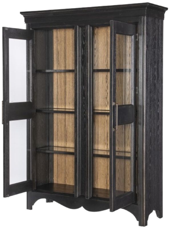 Legacy Classic Vintage Market Barnwood Oak/Kettle Black Display Cabinet-4