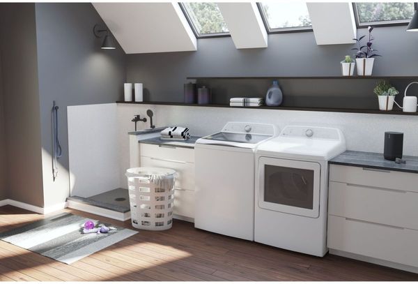 GE Profile 7.4 Cu. Ft. White Front Load Electric Dryer