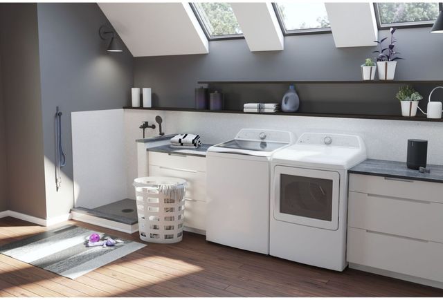 GE Profile™ 7.4 Cu. Ft. White Front Load Electric Dryer -15